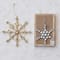 Hello Honey® 10" Gold Handmade Acrylic Jewel & Metal Snowflake Ornament